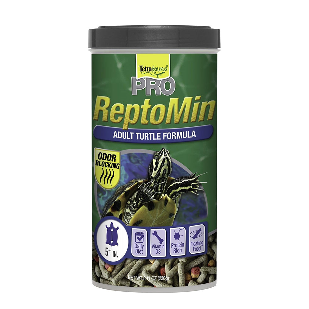 Tetra TetraFauna PRO ReptoMin Pro Sticks Adult Turtle Formula Daily Diet for Aquatic Turtles, 8.11 oz
