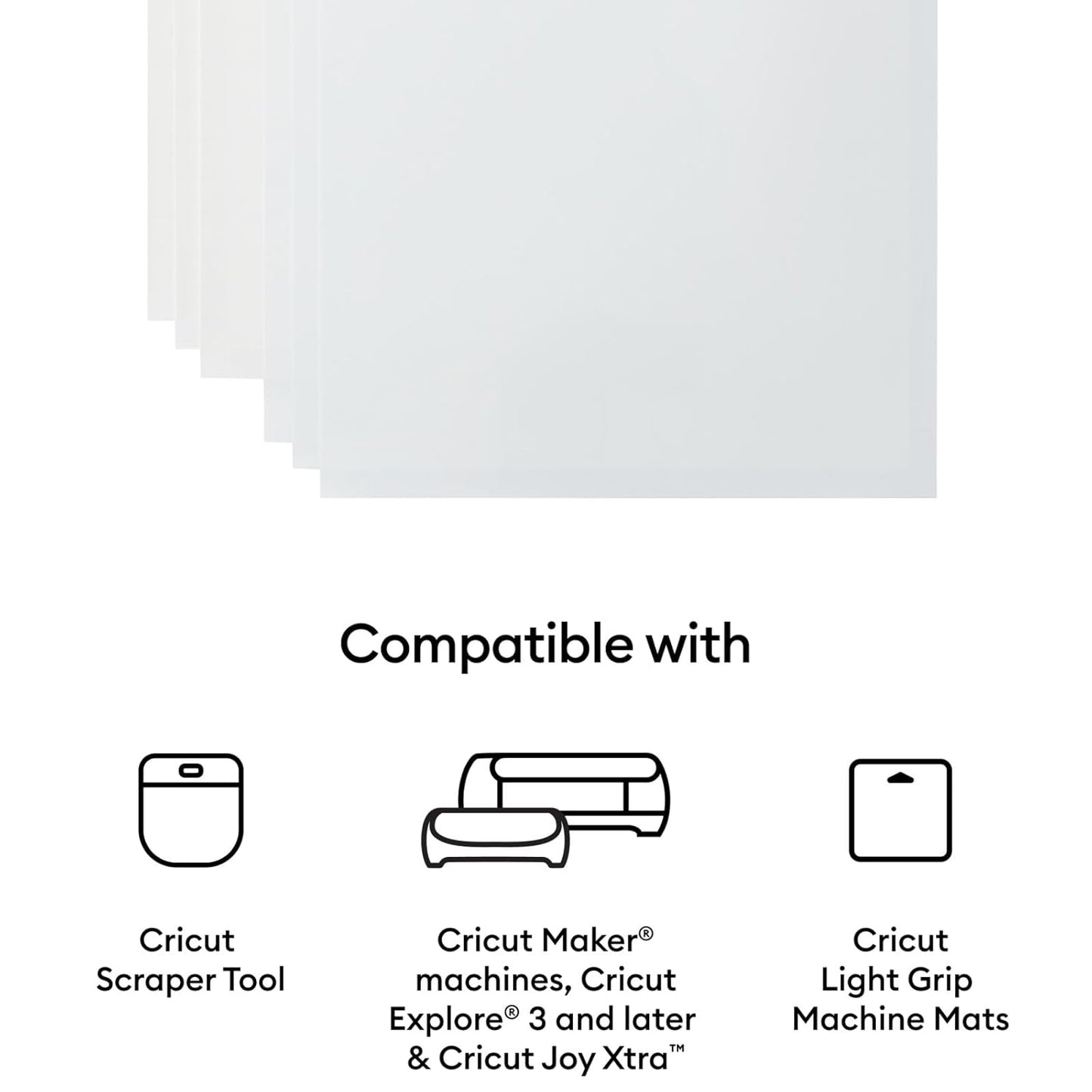 Cricut Waterproof Sticker Paper (20 White Sheets, 8.5x11), Printable Stickers For Inkjet Printer - Works with Joy Xtra, Explore, & Maker Machines