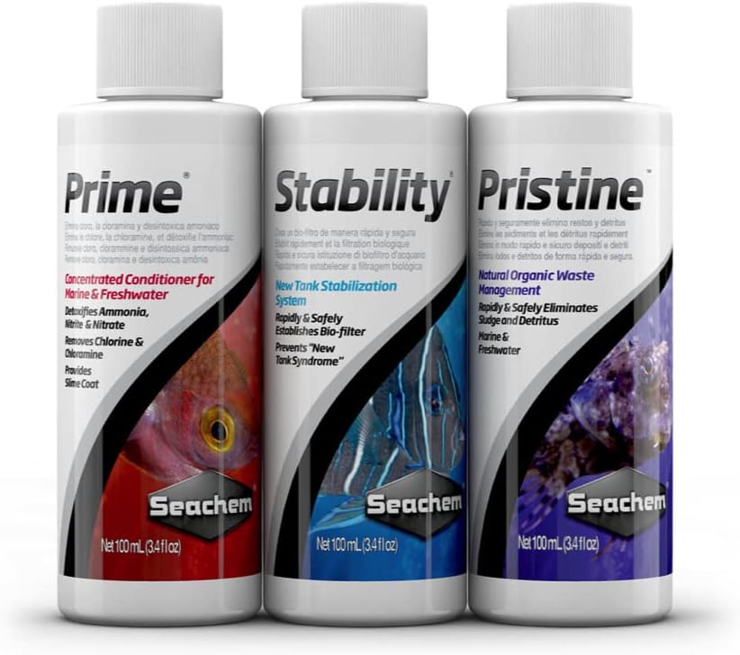 Seachem SureStart- 3 100 ml. Pack, Aquarium Conditioning Pack for Freshwater & Marine.
