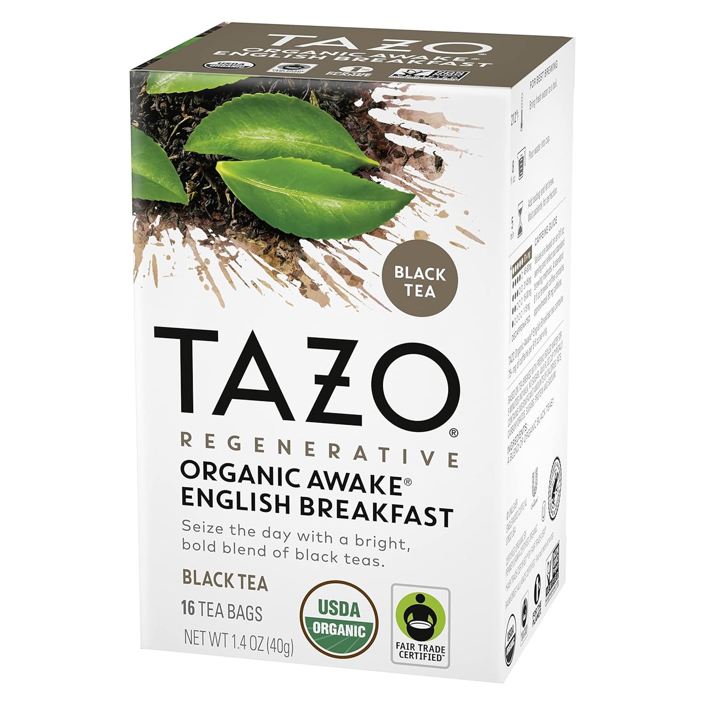 TAZO Organic Awake English Breakfast Black Tea Bags, 96 (16ct - Pack of 6)