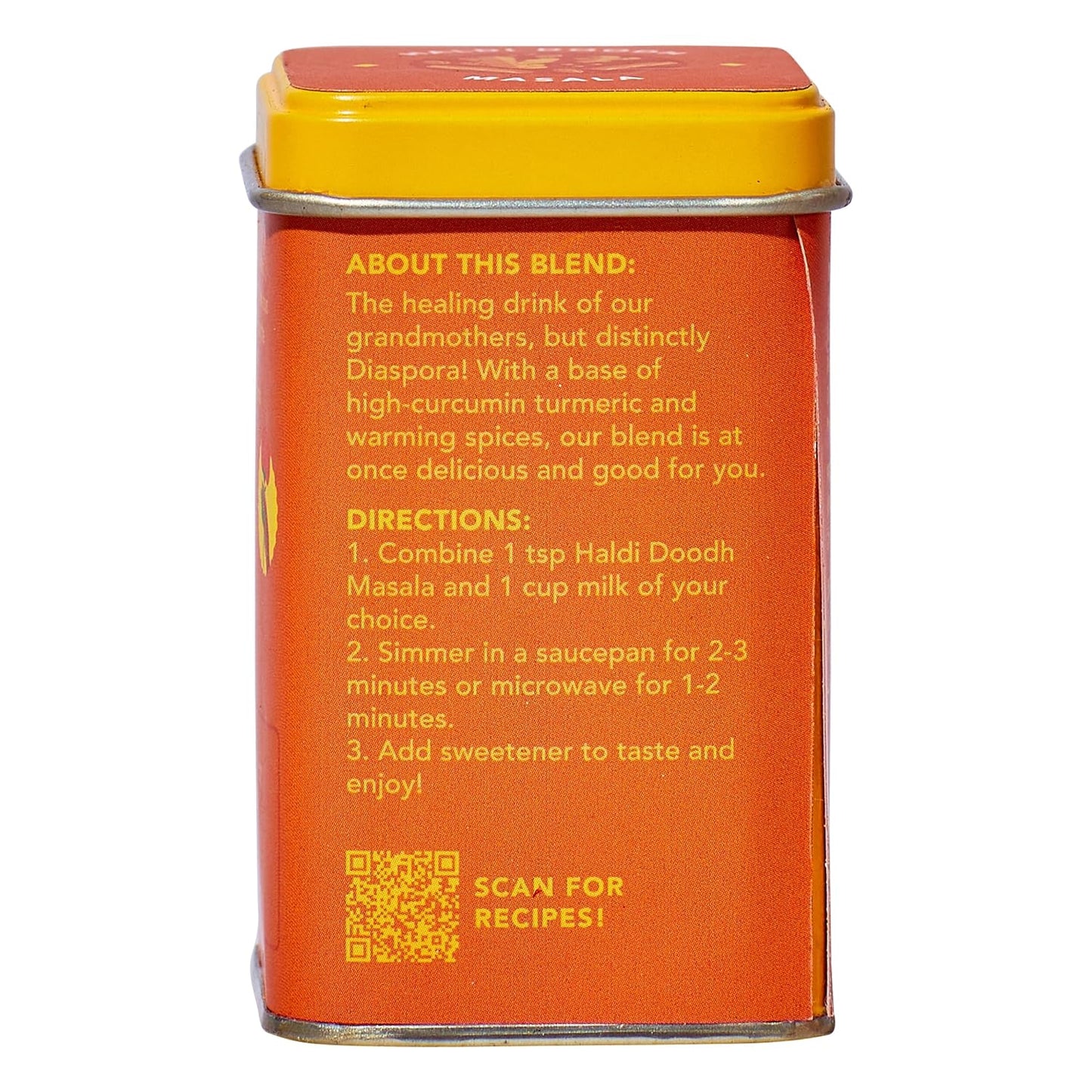 Diaspora Spice Co. Golden Milk Blend – Turmeric Latte Mix with Cardamom, Ginger & Cinnamon – Single-Origin Indian Spice Blend for Golden Milk, Lattes & Tea