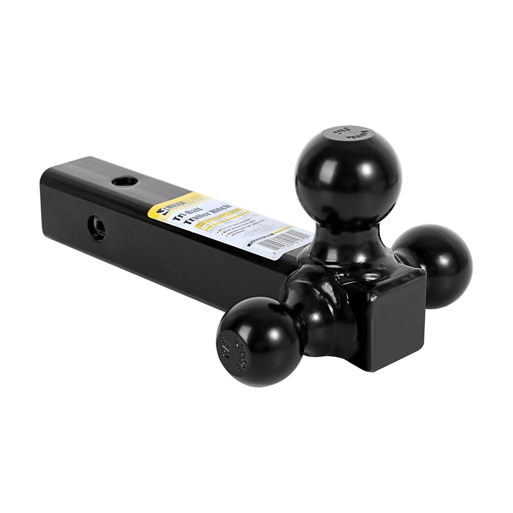MaxxHaul 70270 Trailer Hitch Hollow Shaft Triple Ball Mount - Black