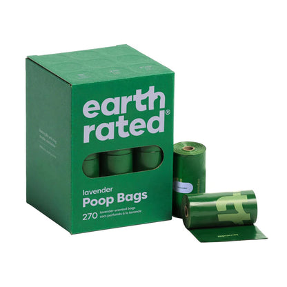 Earth Rated Poop Bags for Dogs, Guaranteed Leak Proof and Extra Thick Waste Bag Refill Rolls, Lavender Scented, 270 Count