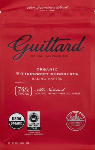Guittard, Organic 74% Chocolate Baking Wafers, 12 Ounce