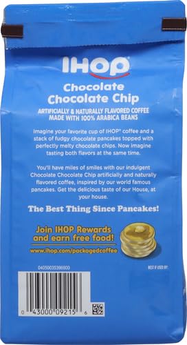 IHOP Chocolate Chocolate Chip Flavored Ground Coffee, 11 oz Bag
