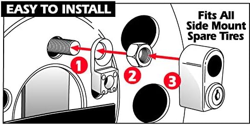 Trimax - TNL740 Spare Tire Nut Lock for Side Mount Spare Tires, Easy Install - for SUV, Trailer Tire, and More - 1 Pack