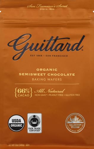 Guittard, Organic 66% Chocolate Baking Wafers, 12 Ounce