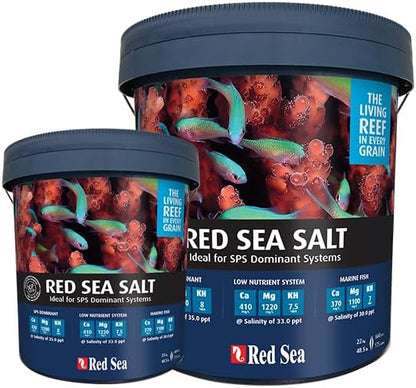 Red Sea Reef Salt Mix Small Bucket | Makes 55 Gallons Complete Marine Saltwater Aquarium Advanced Formula Optimal Coral Health & Stability