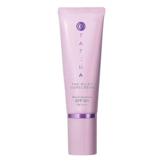 TATCHA The Milky Sunscreen, Broad Spectrum SPF 50+ PA+++ | Daily Light-Weight Sun Protection with No White Cast | Visible Sun Damage Correction for All Skin Types with Ectoin, Vitamin E, and Aloe