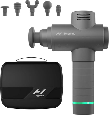 Hypervolt 2 - Featuring Quiet Glide Technology - Handheld Percussion Massage Gun | 3 Speeds, 5 Interchangeable Heads | Helps Relieve Sore Muscles and Stiffness (Hypervolt 2 w/Carrying Case)