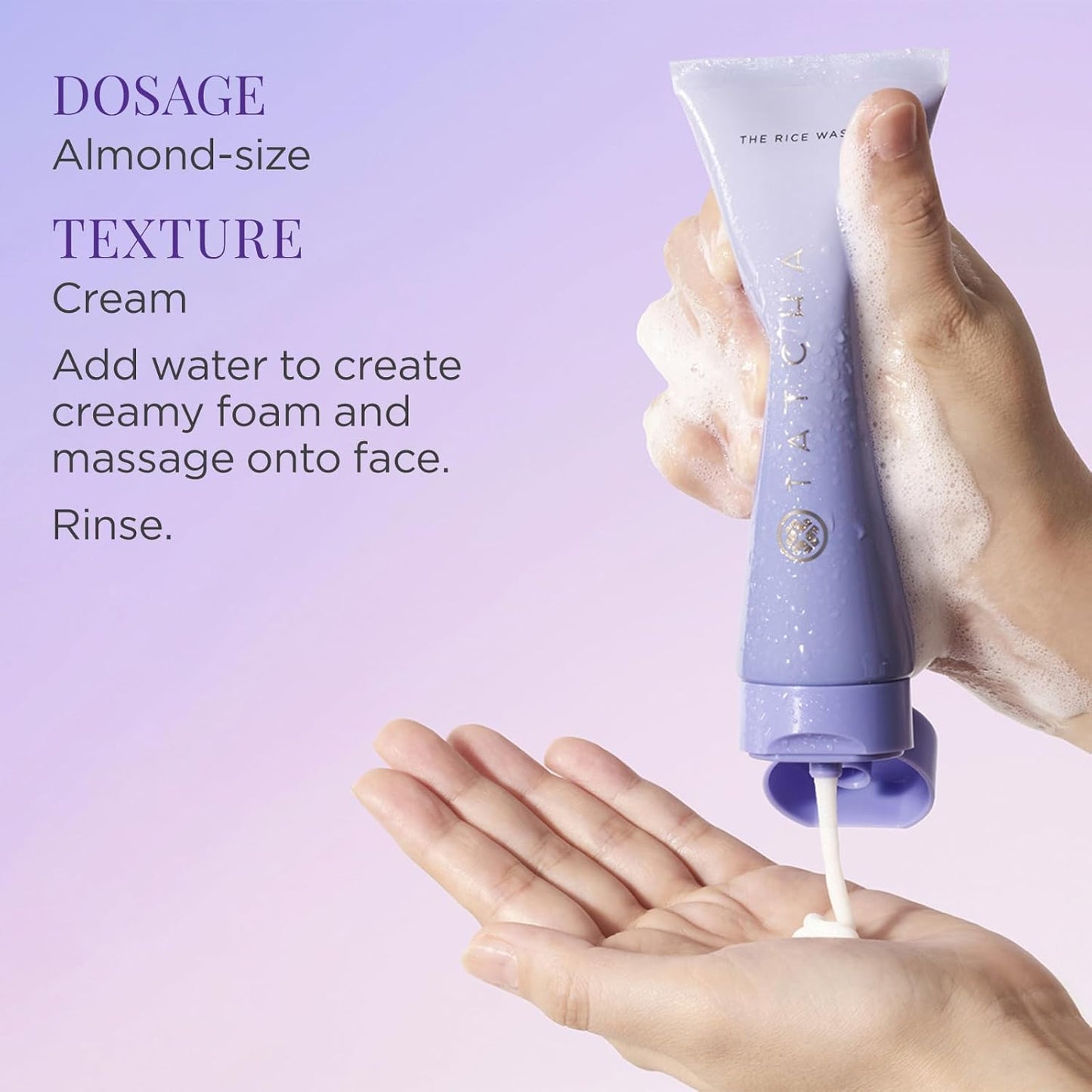 TATCHA The Rice Wash, Travel-Sized | Soft Cream Facial Cleanser - Wash Away Buildup Without Stripping Skin For A Soft, Luminous Complexion | 50 ml/ 1.7 fl. oz.