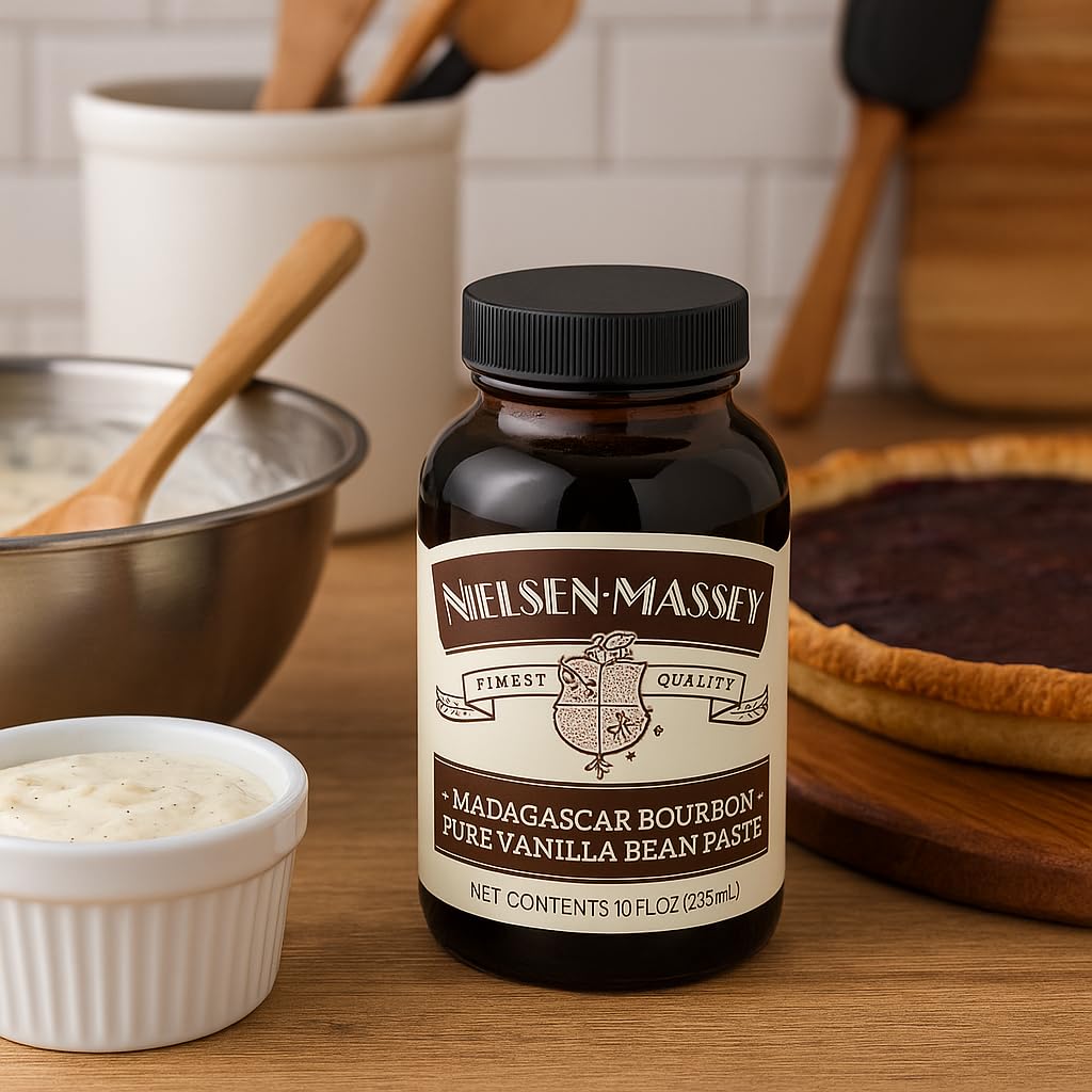 Nielsen-Massey Pure Vanilla Bean Paste, 10 oz | All-Natural, Certified Kosher Premium Baking & Cooking Vanilla with Real Bean Specks | Non-GMO & Gluten-Free