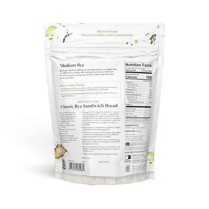 King Arthur Organic Medium Rye Flour - 3 lbs for Complex Flavorful Breads & Baked Goods - 100% US Grown & Milled - Non-GMO Project Verified - Robust Flavor for Rye Bread, Cookies & More