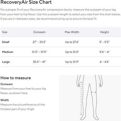 Therabody JetBoots Prime Ultra-Portable, Wireless Compression Boots for Easy Leg Muscle Recovery - Calf, Leg & Thigh Compression Sleeve with Customizable Treatments (RA3 Pro - Small)