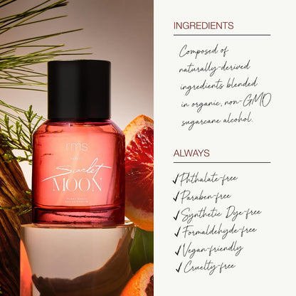 RMS Beauty x Heretic Scarlet Moon Eau De Parfum - Luxury Clean Perfume - Natural Citrus & Woodsy Unisex Fragrance with Hinoki - 1.7 fl oz