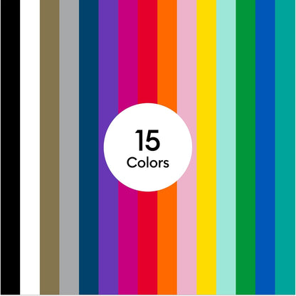 Cricut® Smart Vinyl™ Matless Permanent Vinyl, Colorful Sampler – 13 in x 12 in (20 ct)