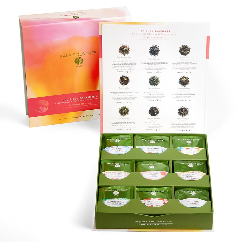 Palais des Thés - Flavored Teas Gift Box - 45 Assorted Premium Tea Bags