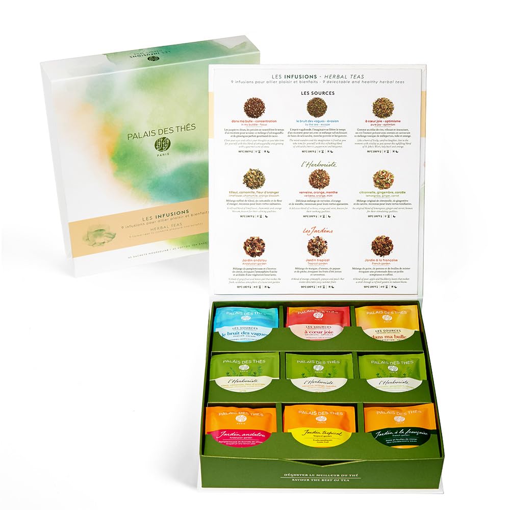 Palais des Thés - Herbal Teas Gift Box - 45 Assorted Premium Tea Bags