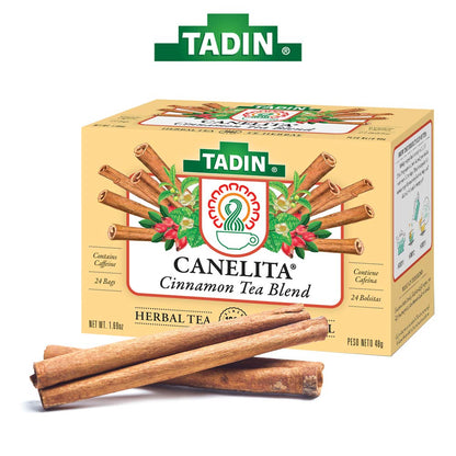 Tadin Canelita Cinnamon Tea Blend, 24 Tea Bags each (Pack of 3)