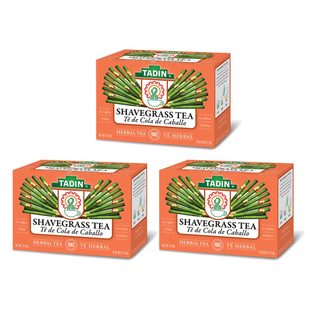 Tadin Shavegrass Herbal Tea. Caffeine Free. 24 Tea Bags. 0.84 oz. Pack of 3