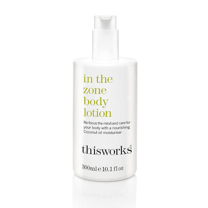 THISWORKS In The Zone Body Lotion 300ml – Hydrating Aromatherapy Body & Hand Lotion with Eucalyptus & Essential Oils, Lightweight Moisturizer for Dry Skin