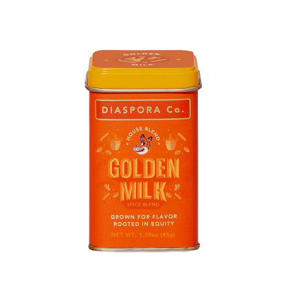 Diaspora Spice Co. Golden Milk Blend – Turmeric Latte Mix with Cardamom, Ginger & Cinnamon – Single-Origin Indian Spice Blend for Golden Milk, Lattes & Tea
