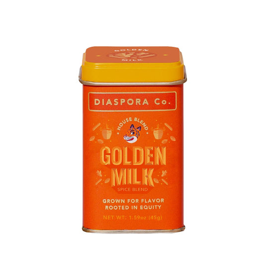 Diaspora Spice Co. Golden Milk Blend – Turmeric Latte Mix with Cardamom, Ginger & Cinnamon – Single-Origin Indian Spice Blend for Golden Milk, Lattes & Tea