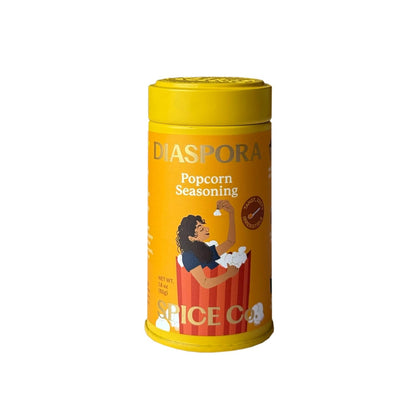 Diaspora Spice Co. Popcorn Seasoning – Gourmet Spice Blend for Popcorn, Snacks & Movie Night – Fresh, Single-Origin Spice blend with Chili, Turmeric & Garlic