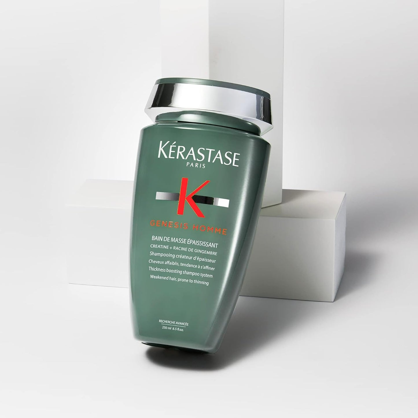 Kerastase Genesis Homme Bain De Masse Shampoo For Men - Thickening & Strengthening Shampoo, Cleanses Weakened Hair & Scalp, 8.5 Fl Oz