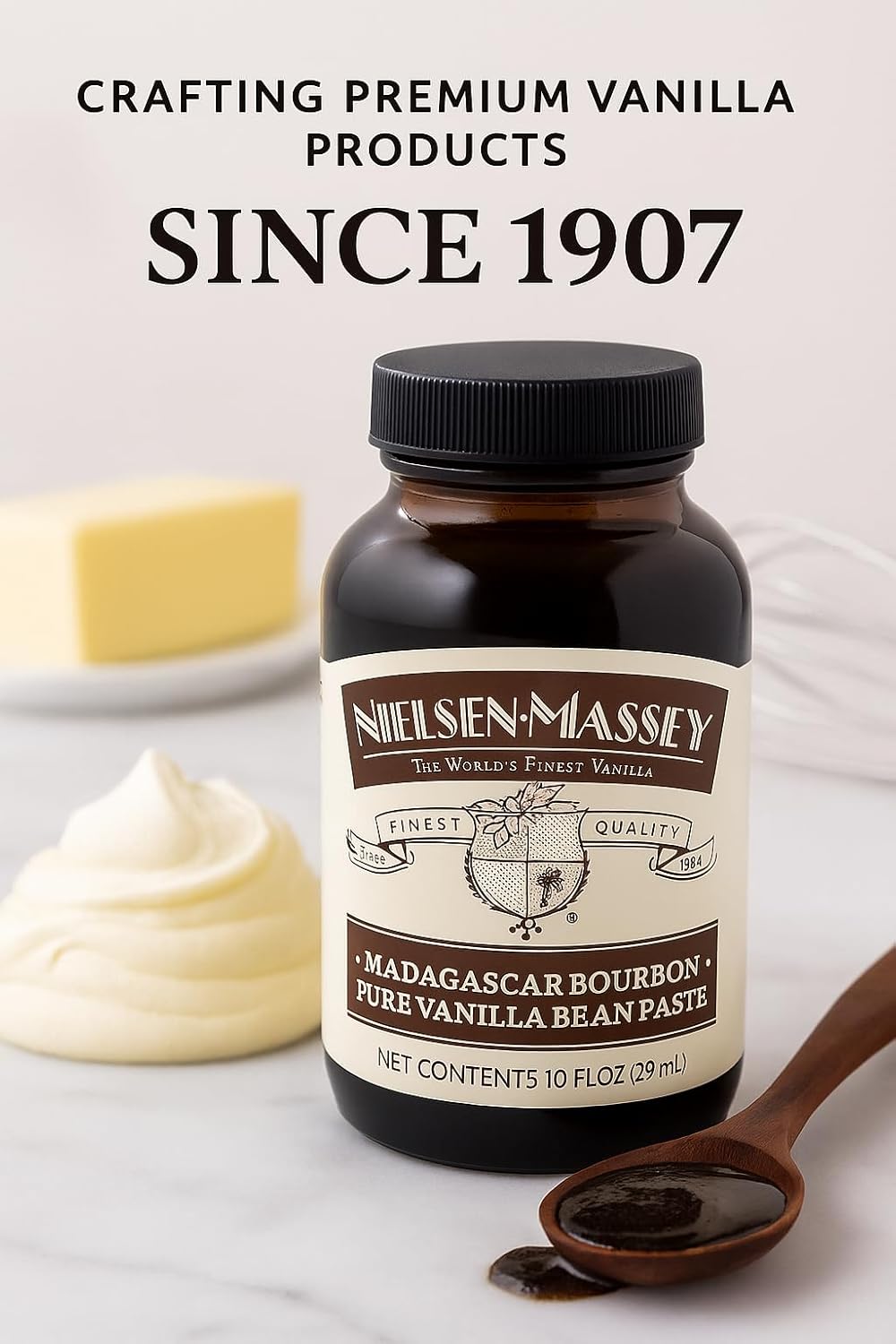 Nielsen-Massey Pure Vanilla Bean Paste, 10 oz | All-Natural, Certified Kosher Premium Baking & Cooking Vanilla with Real Bean Specks | Non-GMO & Gluten-Free
