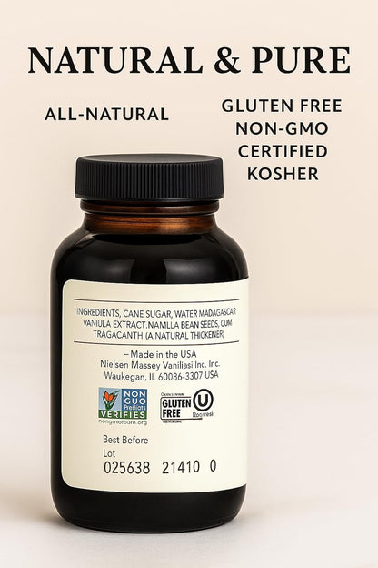 Nielsen-Massey Pure Vanilla Bean Paste, 10 oz | All-Natural, Certified Kosher Premium Baking & Cooking Vanilla with Real Bean Specks | Non-GMO & Gluten-Free