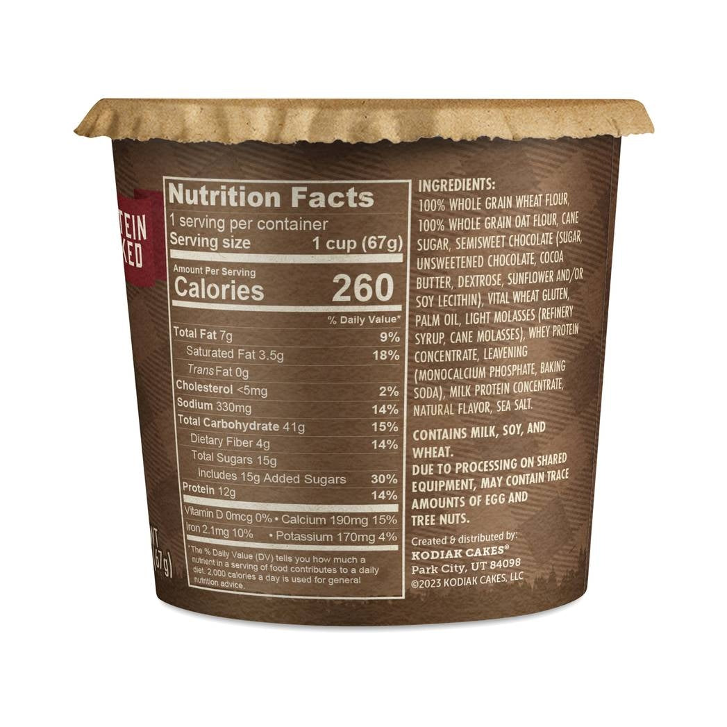 (Pack of 6) Muffin Power Cup, Chocolate Chip Kodiak