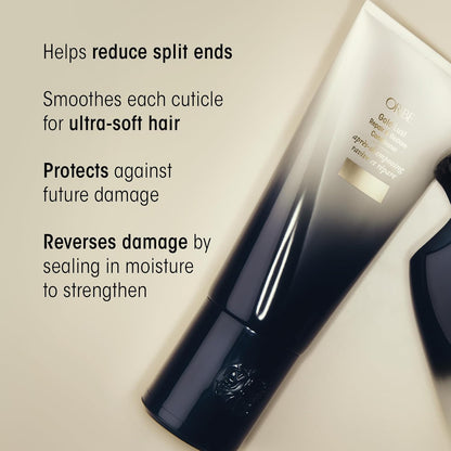 Oribe Gold Lust Repair & Restore Conditioner Travel Size - Repairs & Prevents Damage - Strengthens & Moisturizes Dry Strands - Helps Seal Split Ends - For Damaged Hair - 1.7 oz