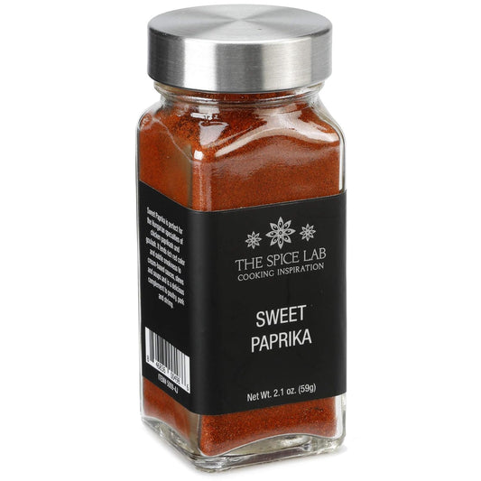 The Spice Lab Sweet Paprika Powder - High Color ASTA 120+ - 2.1 oz French Jar – Premium Gourmet Spanish Paprika Powder - Vegan All Natural Kosher Non GMO Gluten Free Spice – Rich in Antioxidants