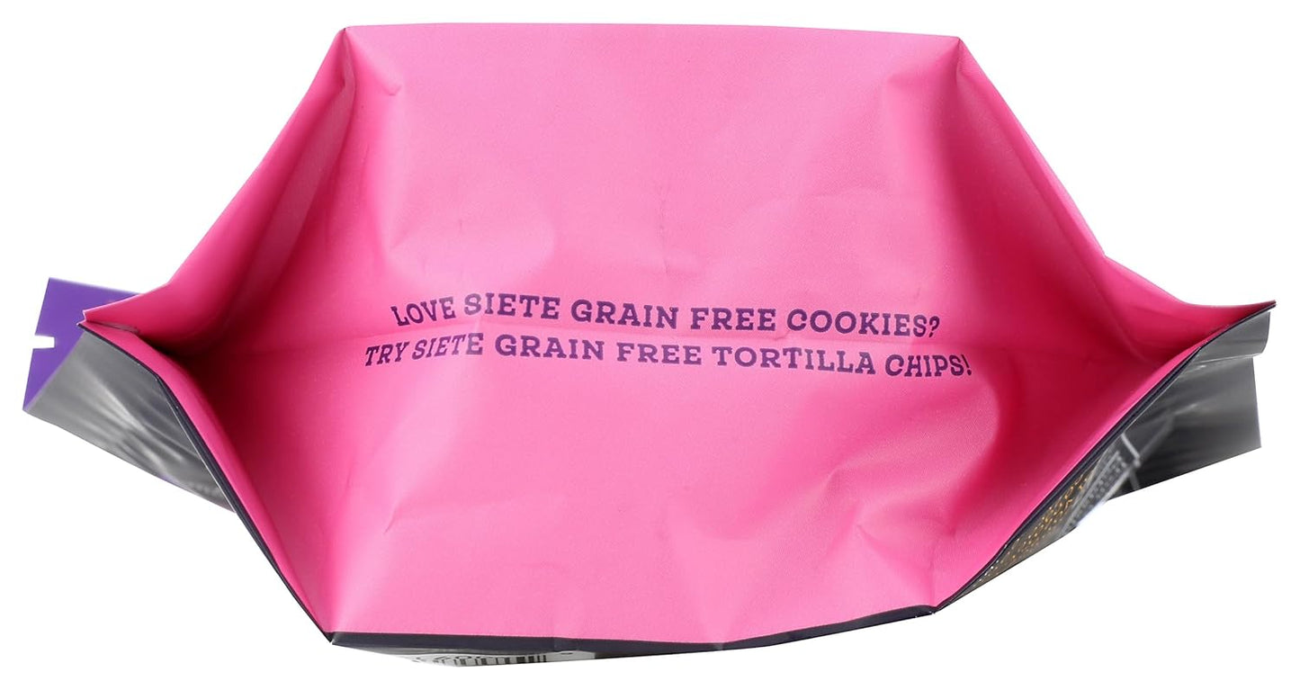 Siete Gluten Free Chocolate Chip Cookies w/ Hint of Mexican Vanilla | Vegan | Grain Free | Non GMO | Dairy Free | Made with Almond Flour & Coconut Oil | 4.5 Oz. Bag (Pack of 1)