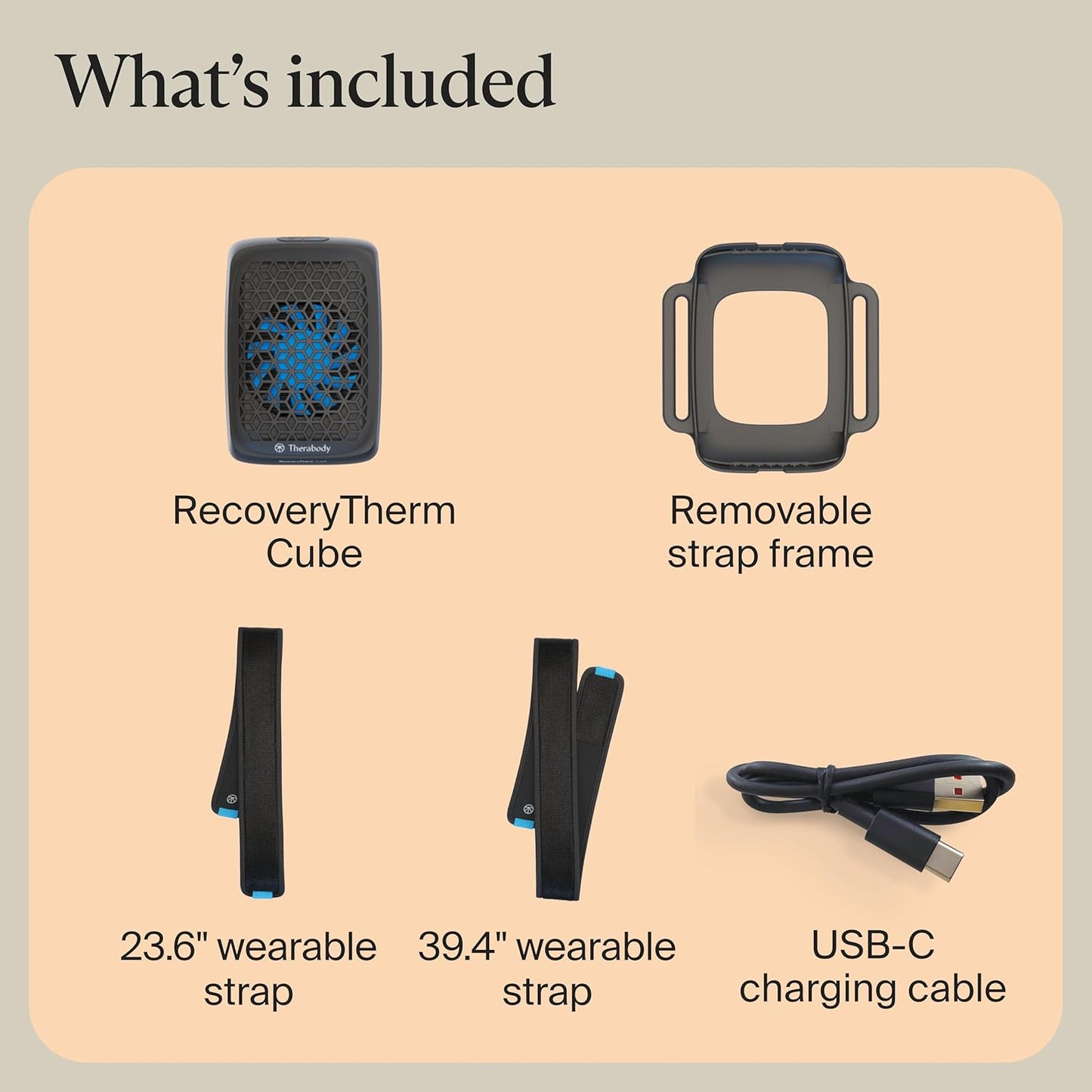 Therabody RecoveryTherm Cube - Instant Heat, Cold and Contrast Therapy for Pain Relief, Aches and Pains, and Muscle Recovery - Portable Hands Free Cryotherapy Machine with Cold Compress & Heating Pad