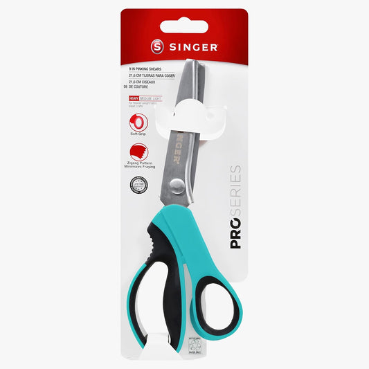 SINGER ProSeries 9" Pinking Shears - Heavy-Duty Stainless Steel - Zigzag Cut for No-Fray Fabric, Sewing & Craft Edging