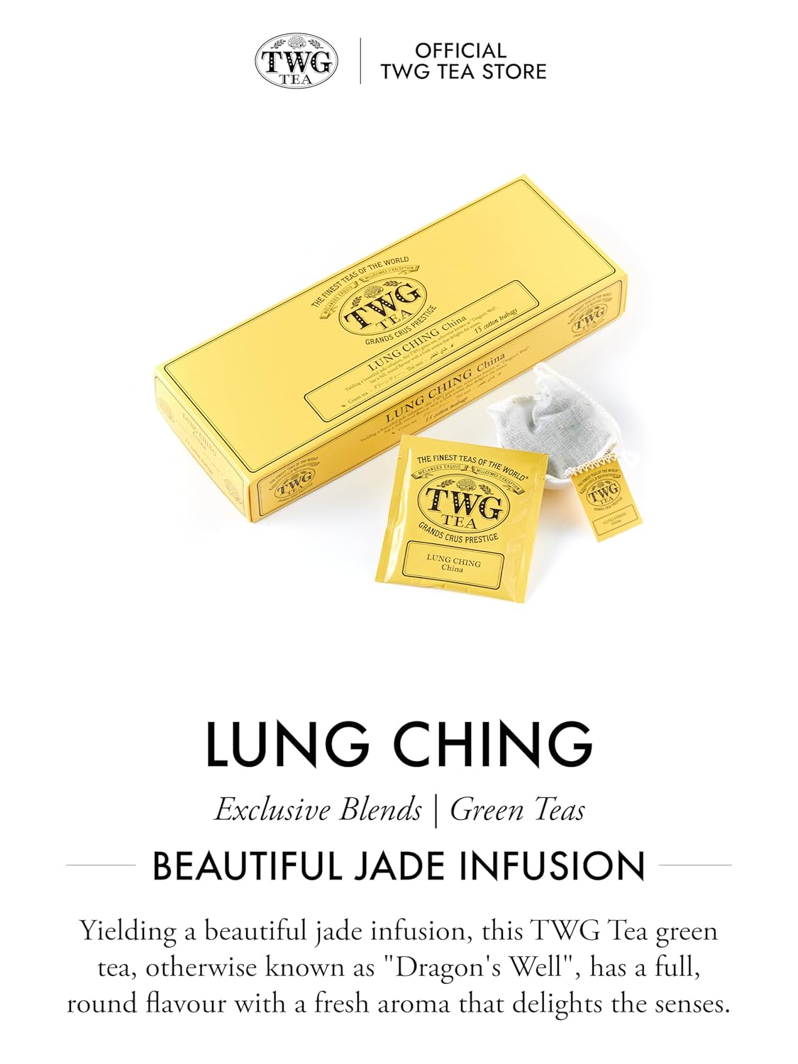 TWG Tea | Timeless Classics Teabag Assortment | Black, Green & Oolong Tea |15 Hand Sewn Cotton Teabags | Gift Set
