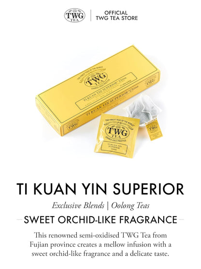 TWG Tea | Timeless Classics Teabag Assortment | Black, Green & Oolong Tea |15 Hand Sewn Cotton Teabags | Gift Set