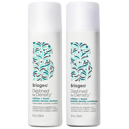 Briogeo Destined for Density Caffeine + Biotin Peptide Density Shampoo & Conditioner Duo | Increases Hair Thickness and Volume for Fine or Thinning Hair | Sulfate-Free | Vegan & Cruelty-Free
