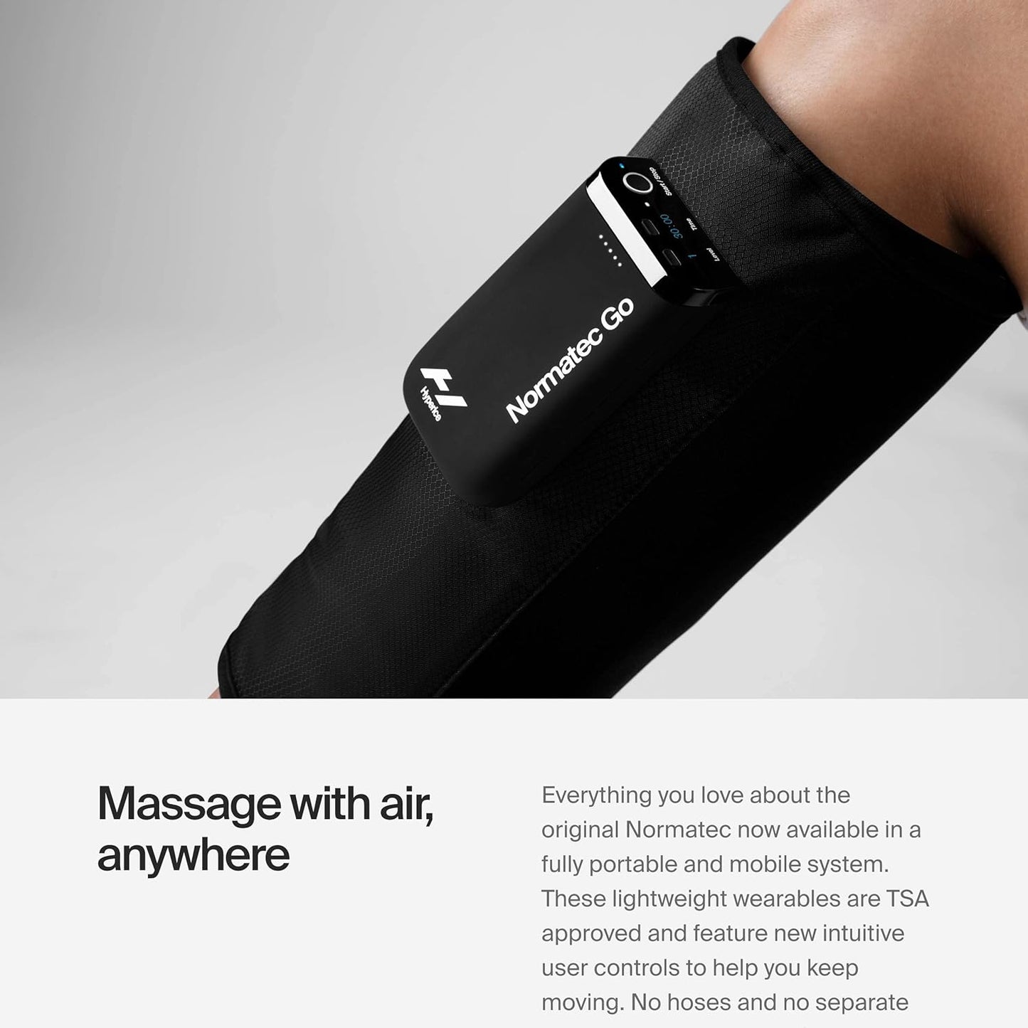 Hyperice Normatec Go Calf - Recovery System with Patented Dynamic Compression Massage Technology - Targeted Relief for Pain and Inflammation