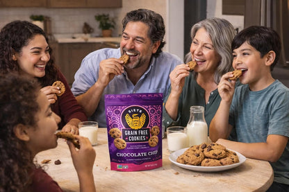 Siete Grain Free Cookies Mexican Vanilla Chocolate Chip – Gluten Free Vegan Cookies – Almond Flour Cookies with Coconut Oil – Dairy Free, Paleo Friendly Snack – 16 oz