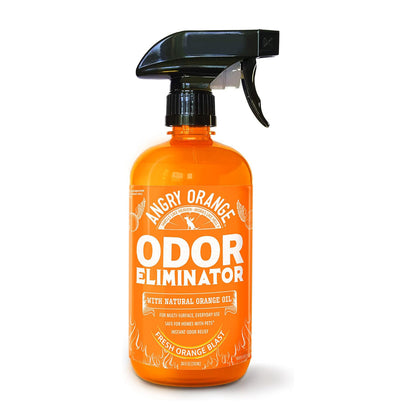 ANGRY ORANGE Pet Odor Eliminator for Dog and Cat Urine, Carpet Stains, and Strong Smells – Citrus Cleaner with Natural Orange Oil – 24 oz