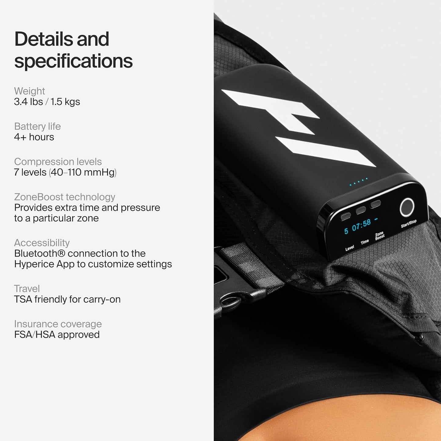 Hyperice Normatec Elite Hips - Powerful Recovery for Hips, IT bands, and Lower Back