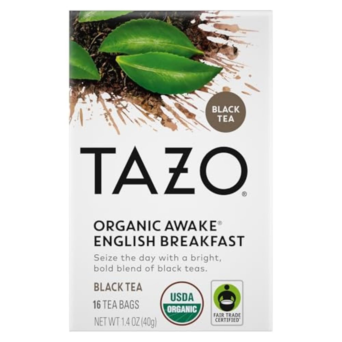 TAZO Organic Awake English Breakfast Black Tea Bags, 96 (16ct - Pack of 6)