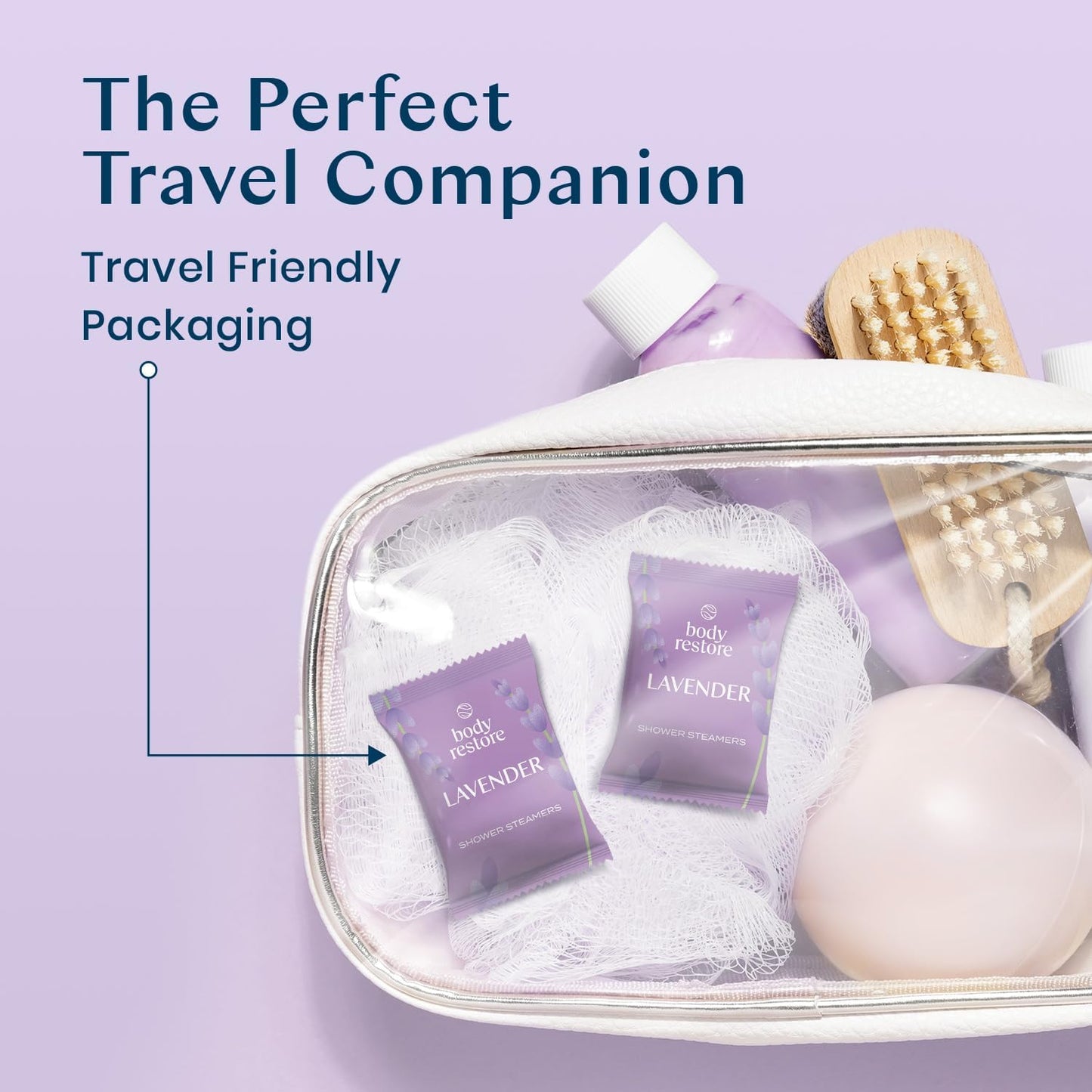 Body Restore Shower Steamers Aromatherapy 15 Pack Lavender