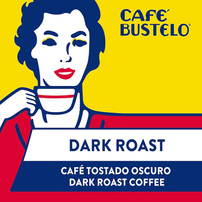 Café Bustelo Espresso Dark Roast Ground Coffee Brick, 10 Ounces