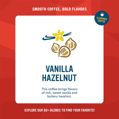 Cameron's Coffee Roasted Ground Coffee Bag, Flavored, Vanilla Hazelnut, 32 Ounce