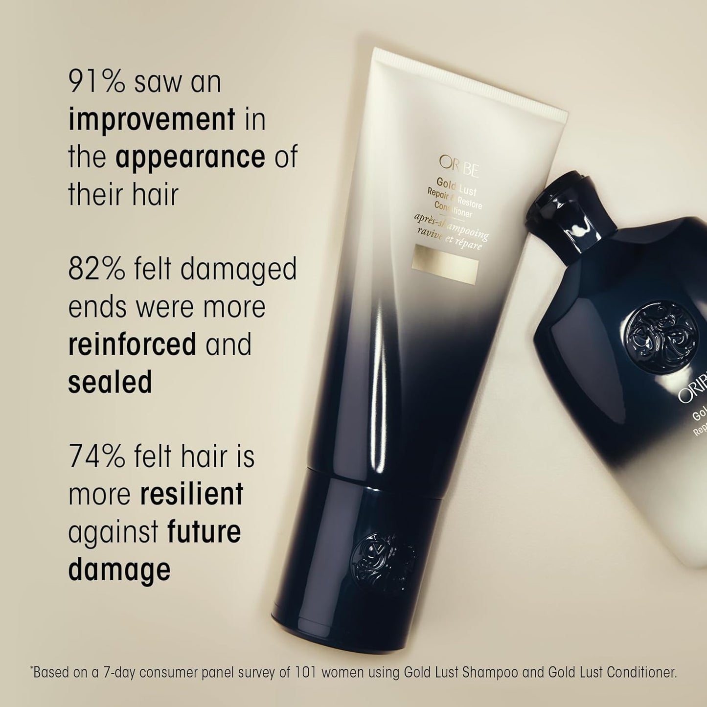 Oribe Gold Lust Repair & Restore Conditioner Travel Size - Repairs & Prevents Damage - Strengthens & Moisturizes Dry Strands - Helps Seal Split Ends - For Damaged Hair - 1.7 oz