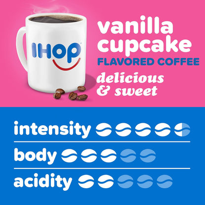 IHOP Vanilla Cupcake Artificially Flavored Ground Coffee, 11 oz Bag